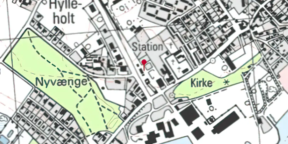 Historisk kort over Faxe Ladeplads Station