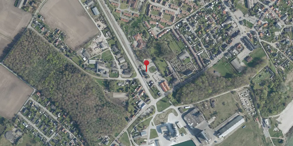 Historisk kort over Faxe Ladeplads Station