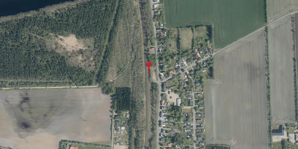 Historisk kort over Fasterholt Trinbræt med Sidespor