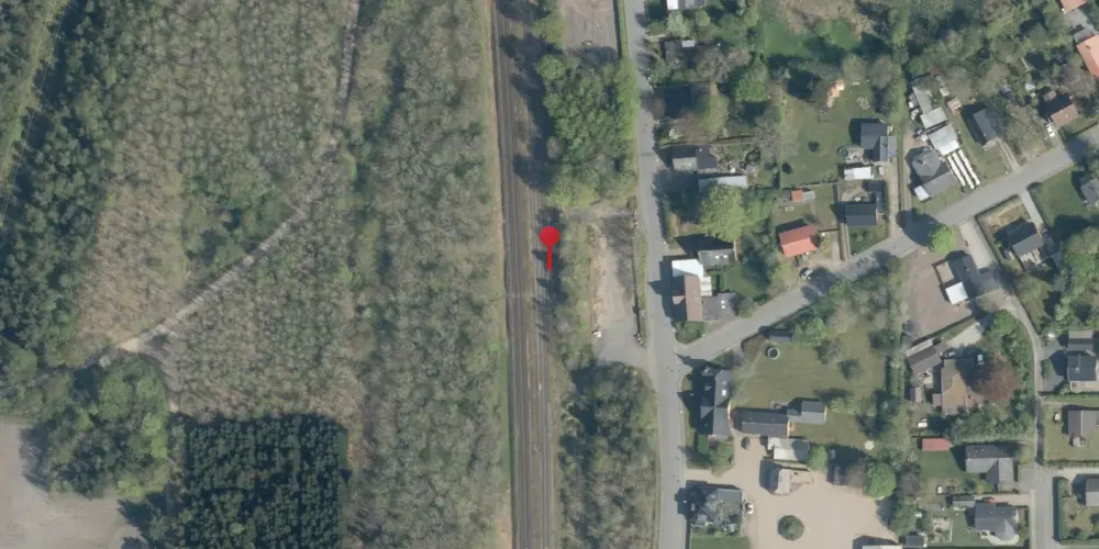 Historisk kort over Fasterholt Trinbræt med Sidespor