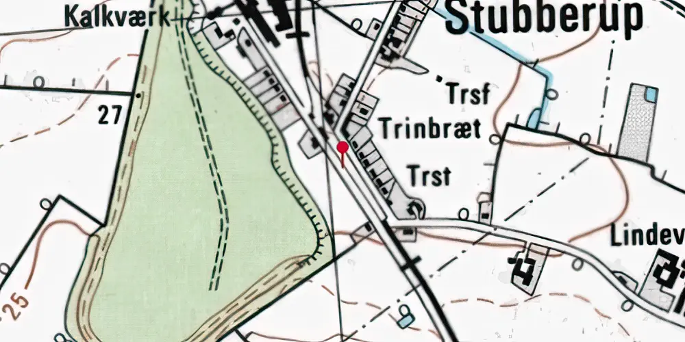 Historisk kort over Faxe Syd Trinbræt