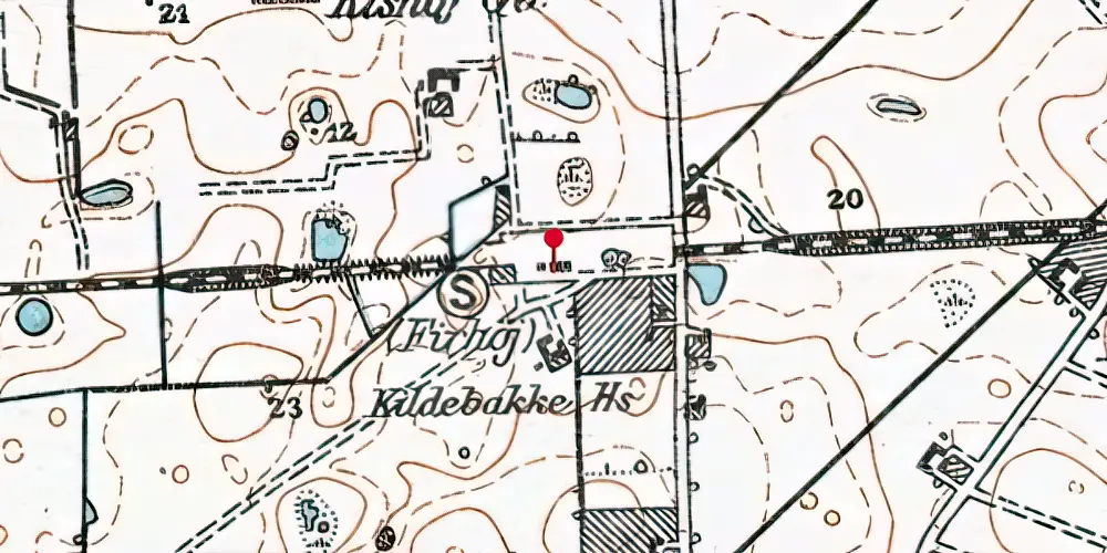 Historisk kort over Firhøj Station Historisk kort over Firhøj Station