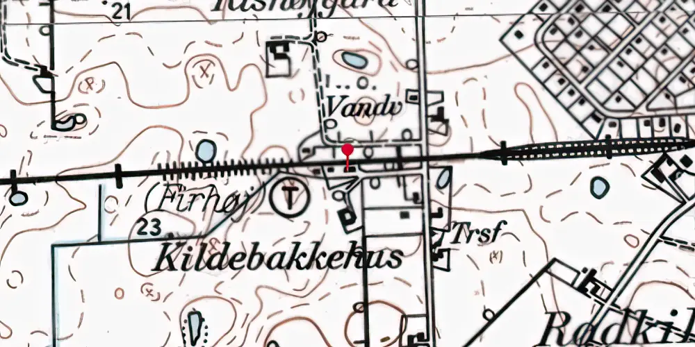 Historisk kort over Firhøj Station Historisk kort over Firhøj Station