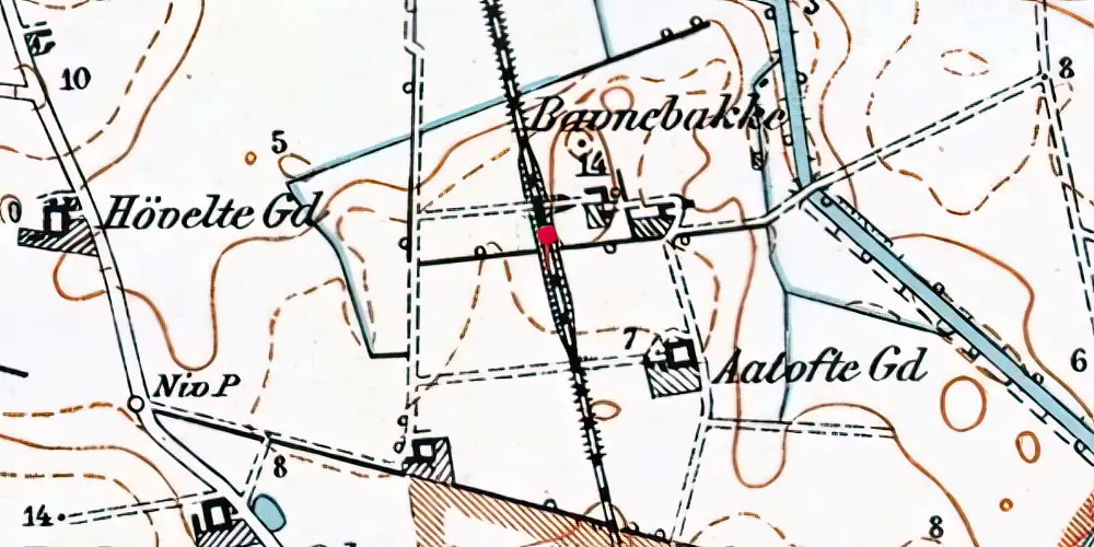 Historisk kort over Fjellenstrup Trinbræt Historisk kort over Fjellenstrup Trinbræt