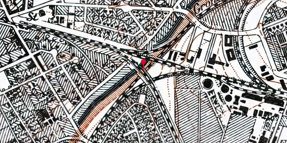 Historisk kort over Flintholm Station