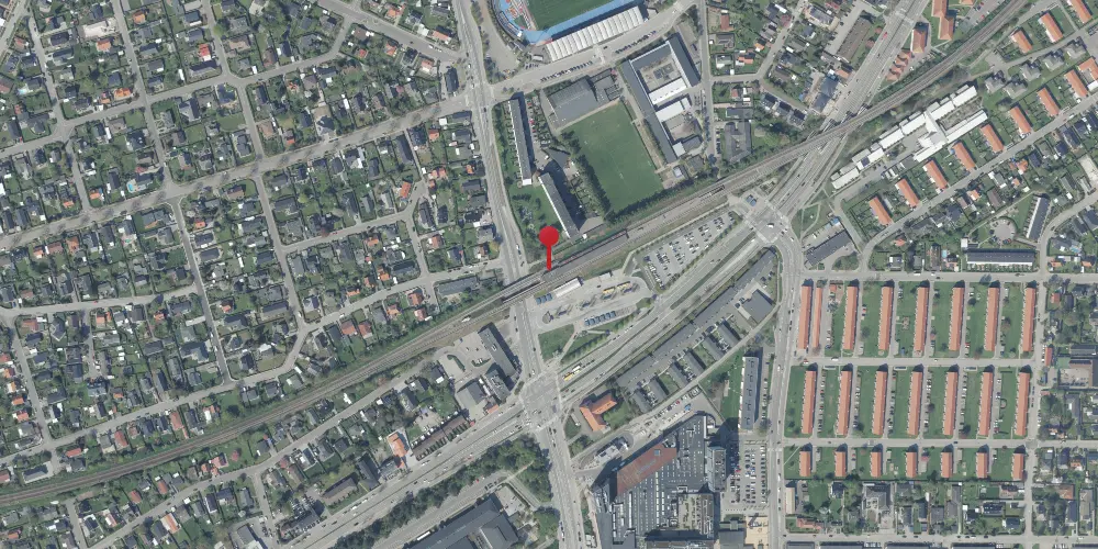 Historisk kort over Friheden S-togstrinbræt