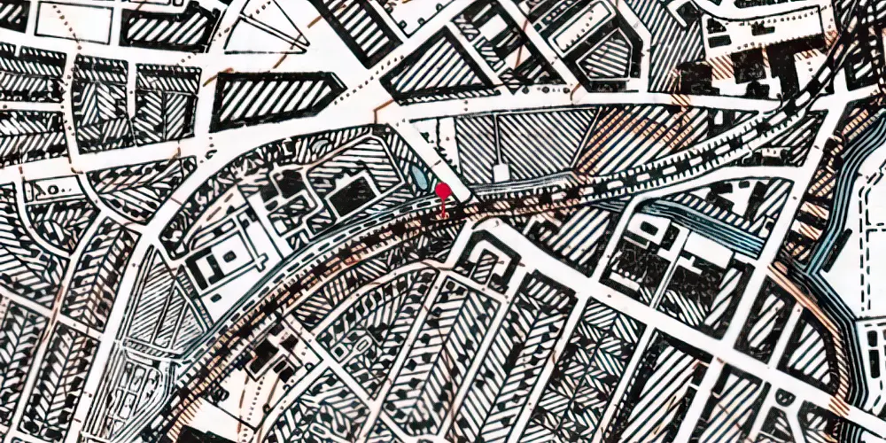 Historisk kort over Fuglebakken S-togstrinbræt