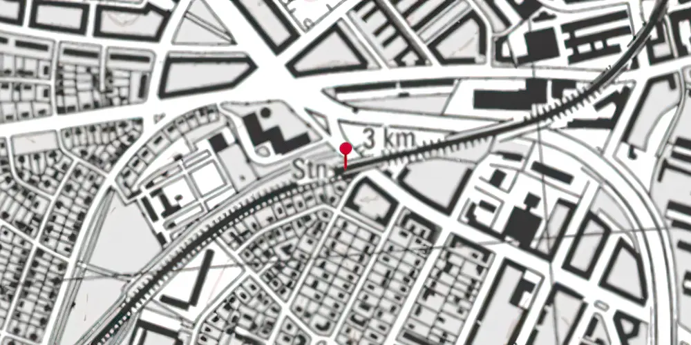 Historisk kort over Fuglebakken S-togstrinbræt