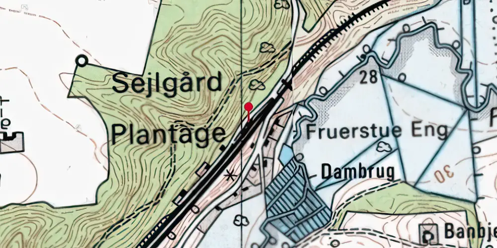 Historisk kort over Funder Station