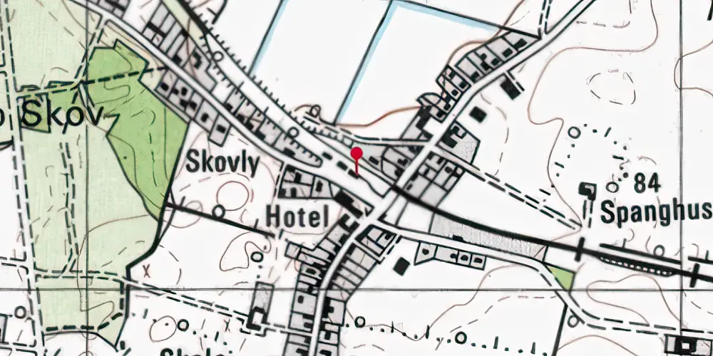 Historisk kort over Gadbjerg Trinbræt