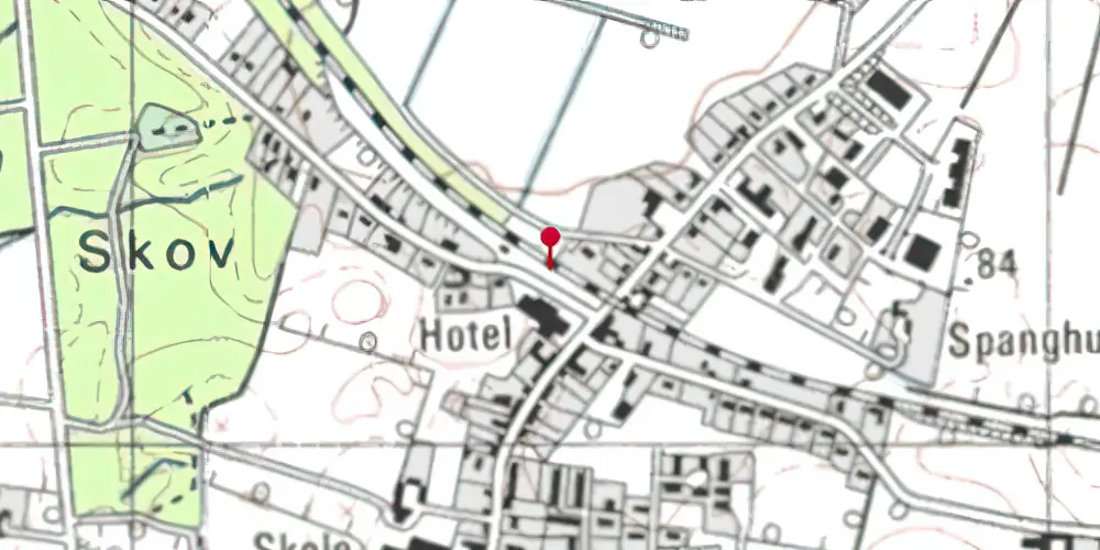 Historisk kort over Gadbjerg Trinbræt