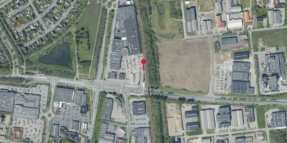 Historisk kort over Gjesing Trinbræt Historisk kort over Gjesing Trinbræt