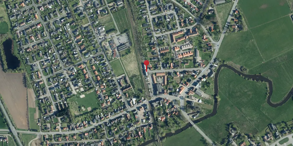 Historisk kort over Gredstedbro Station