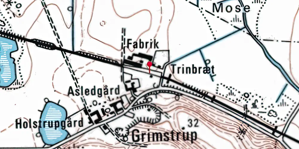 Historisk kort over Grimstrup Trinbræt