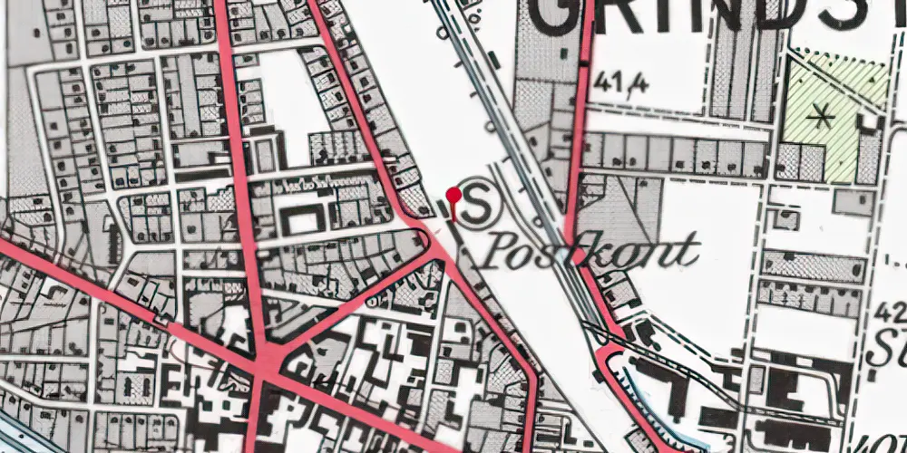 Historisk kort over Grindsted Station