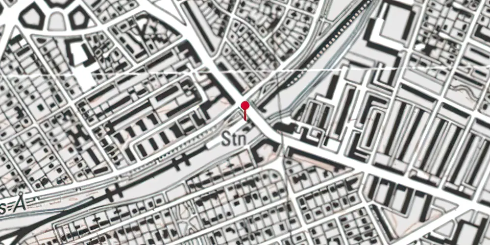 Historisk kort over Grøndal S-togstrinbræt