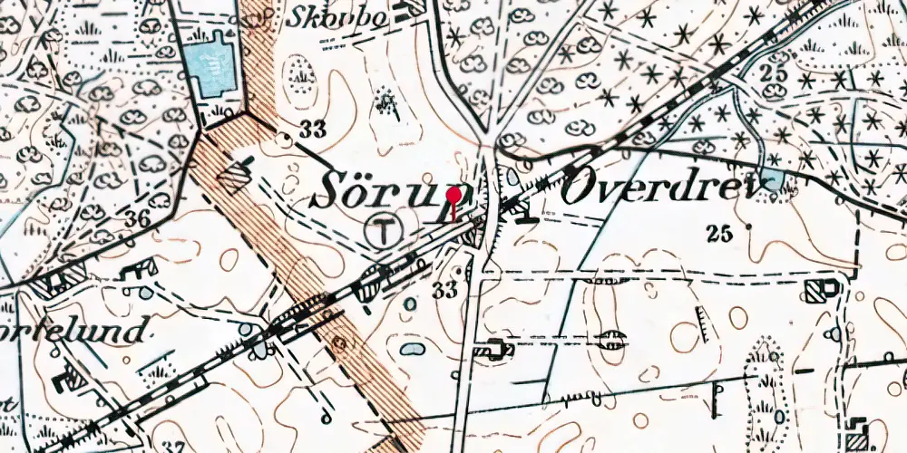 Historisk kort over Grønholt Trinbræt