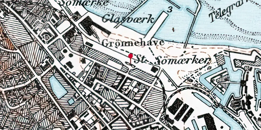 Historisk kort over Grønnehave Station