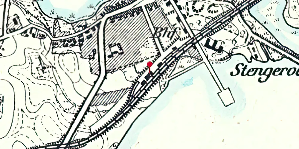 Historisk kort over Gråsten Station Historisk kort over Gråsten Station