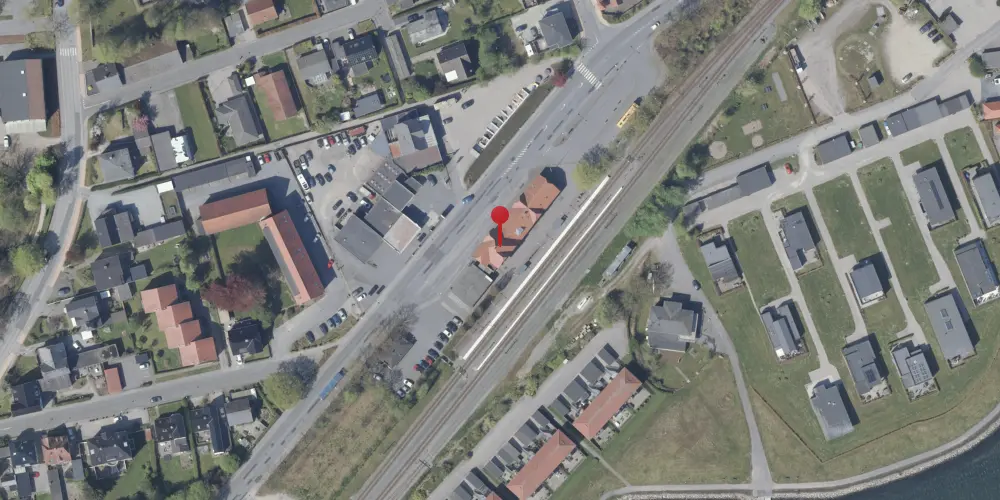 Historisk kort over Gråsten Station Historisk kort over Gråsten Station