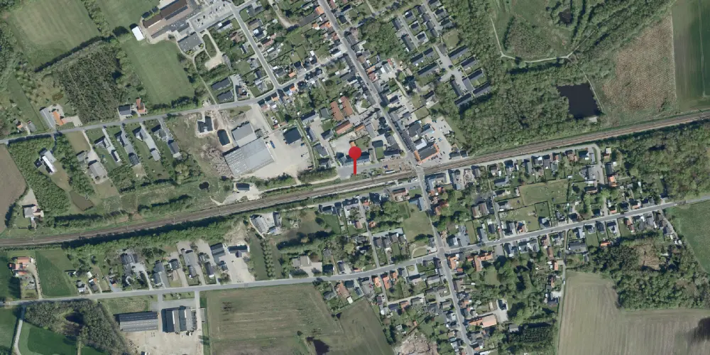 Historisk kort over Gørding Station