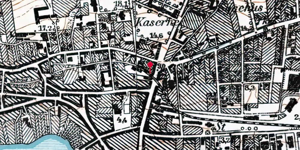 Historisk kort over Haderslev By Station