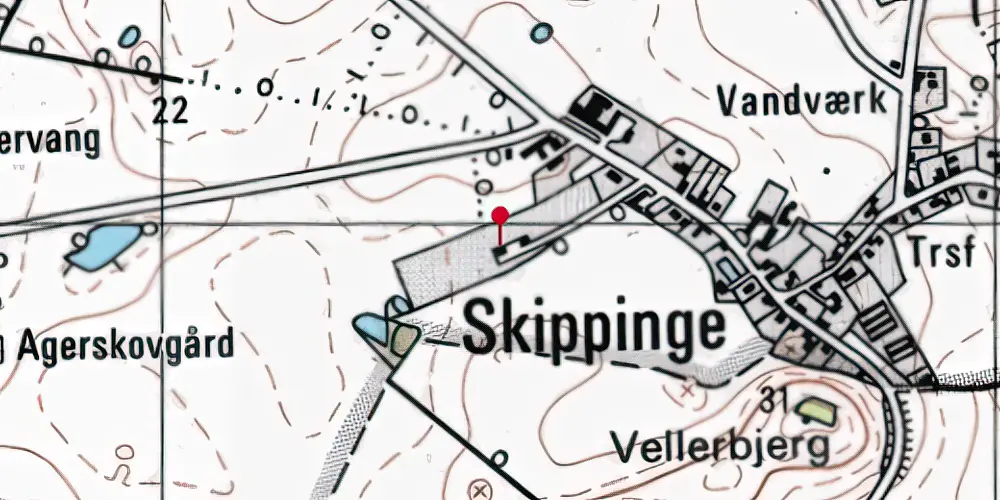 Historisk kort over Starreklinte Station