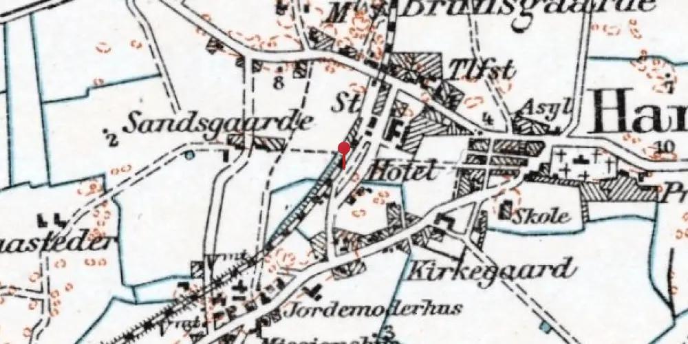 Historisk kort over Harboøre Trinbræt Historisk kort over Harboøre Trinbræt