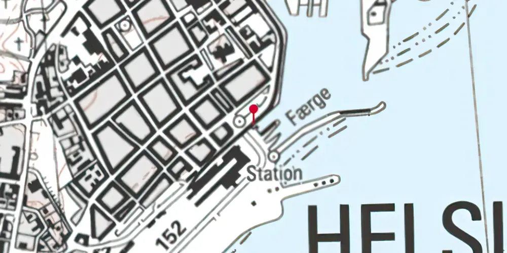 Historisk kort over Havnepladsen Trinbræt