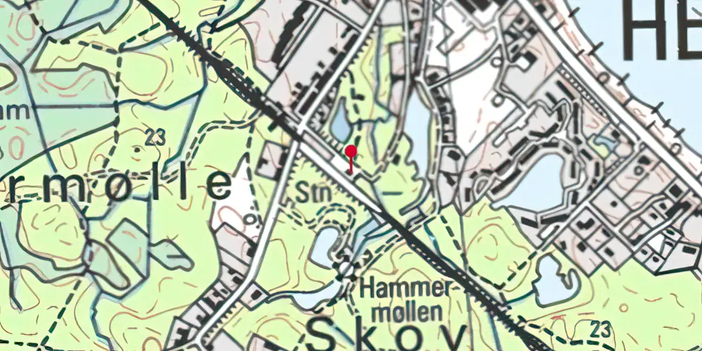 Historisk kort over Hellebæk Station