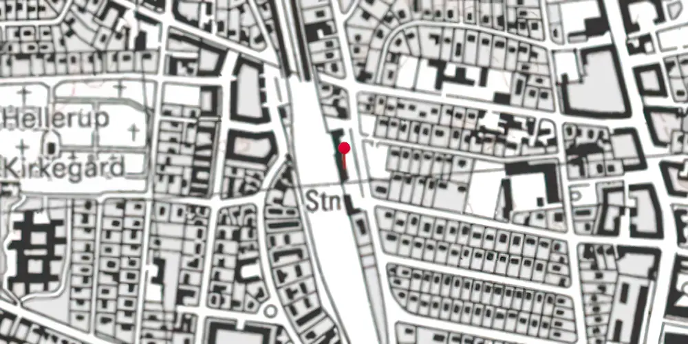 Historisk kort over Hellerup Station Historisk kort over Hellerup Station