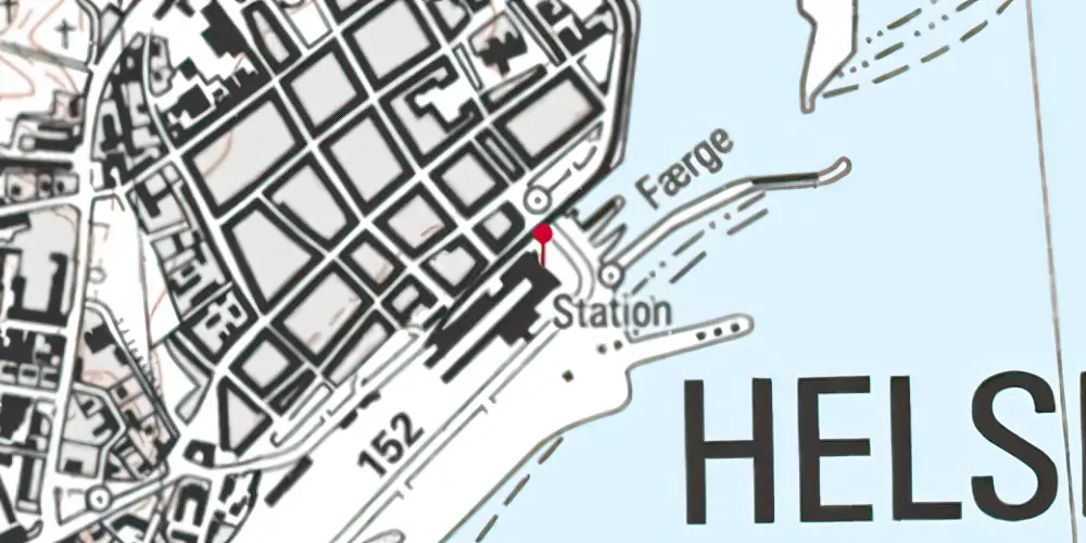 Historisk kort over Helsingør Station