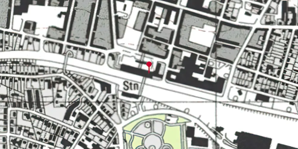 Historisk kort over Herning Banegård Center Historisk kort over Herning Banegård Center