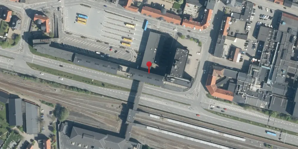 Historisk kort over Herning Banegård Center Historisk kort over Herning Banegård Center