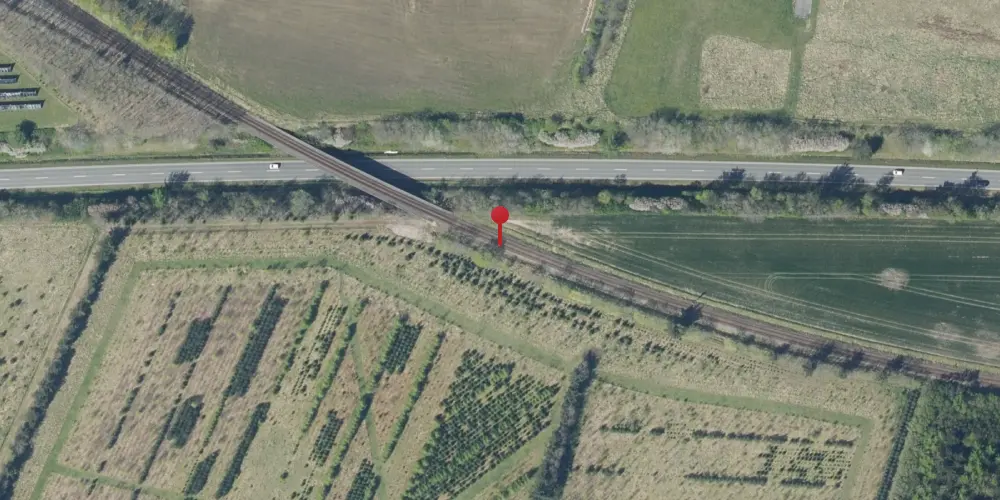 Historisk kort over Hesselmed Trinbræt