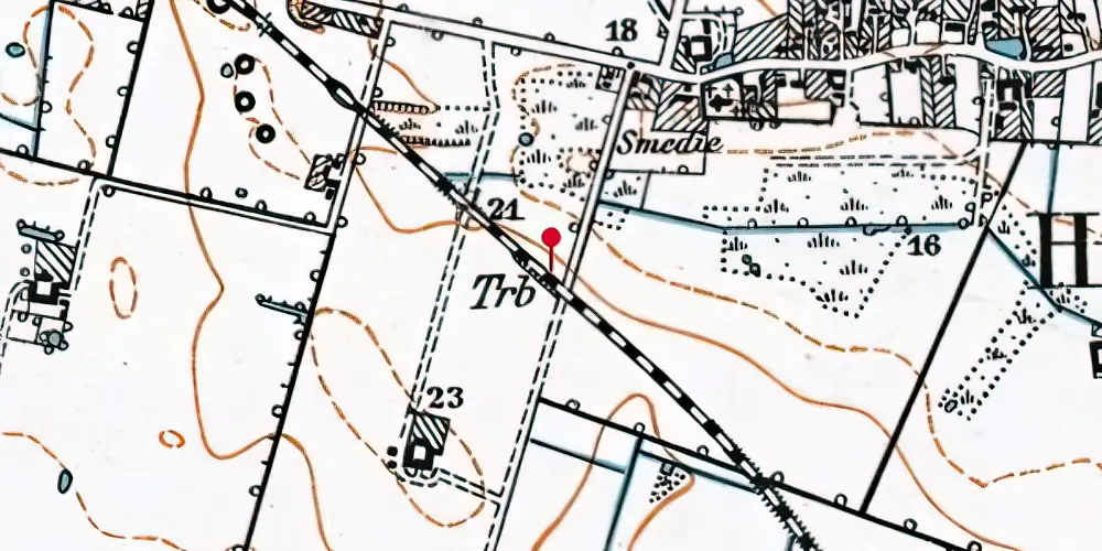 Historisk kort over Himlingøje Trinbræt Historisk kort over Himlingøje Trinbræt