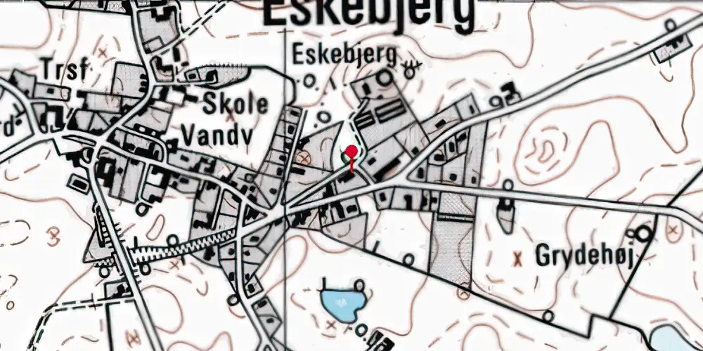 Historisk kort over Eskebjerg Station Historisk kort over Eskebjerg Station