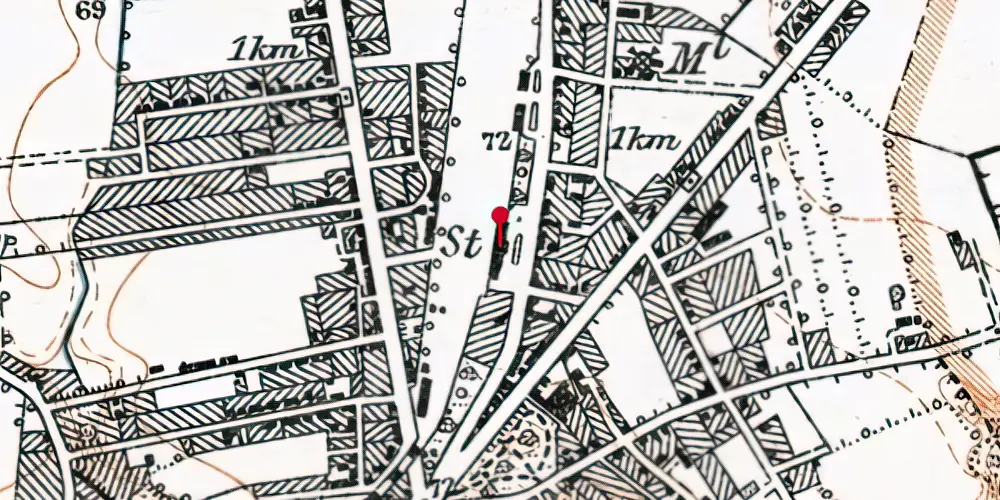 Historisk kort over Holstebro Station