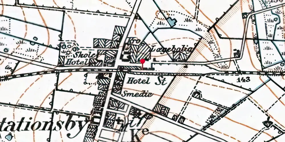 Historisk kort over Holsted Station Historisk kort over Holsted Station