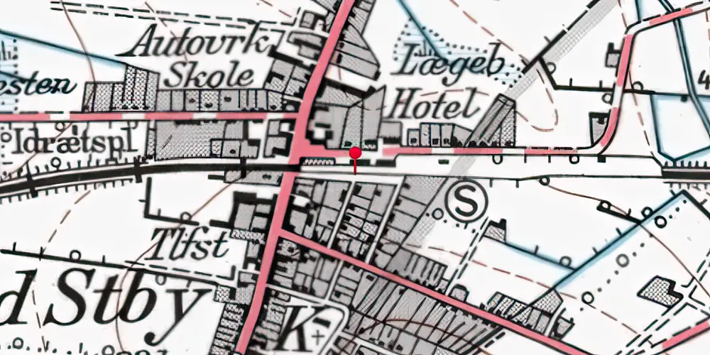 Historisk kort over Holsted Station Historisk kort over Holsted Station