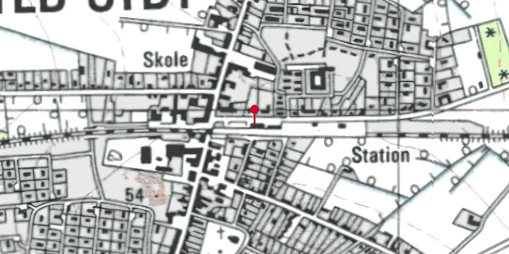 Historisk kort over Holsted Station Historisk kort over Holsted Station