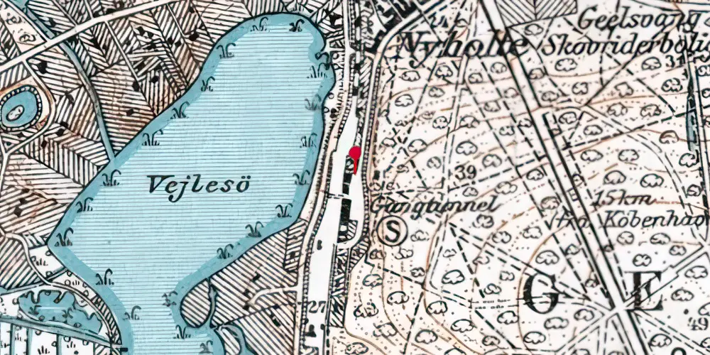 Historisk kort over Holte Station