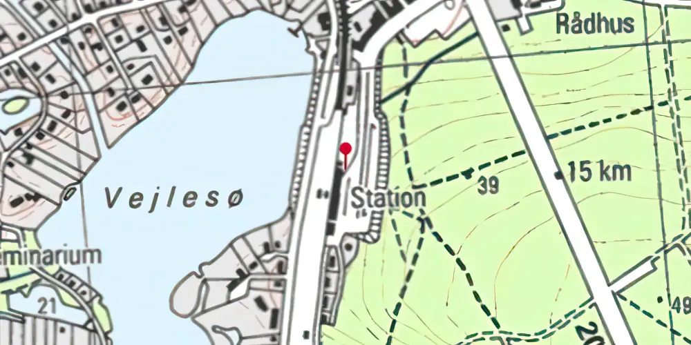 Historisk kort over Holte Station