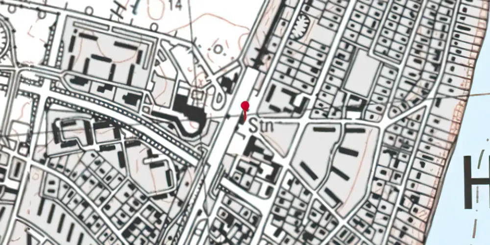 Historisk kort over Humlebæk Station Historisk kort over Humlebæk Station