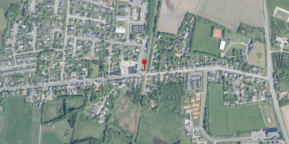 Historisk kort over Humlum Trinbræt