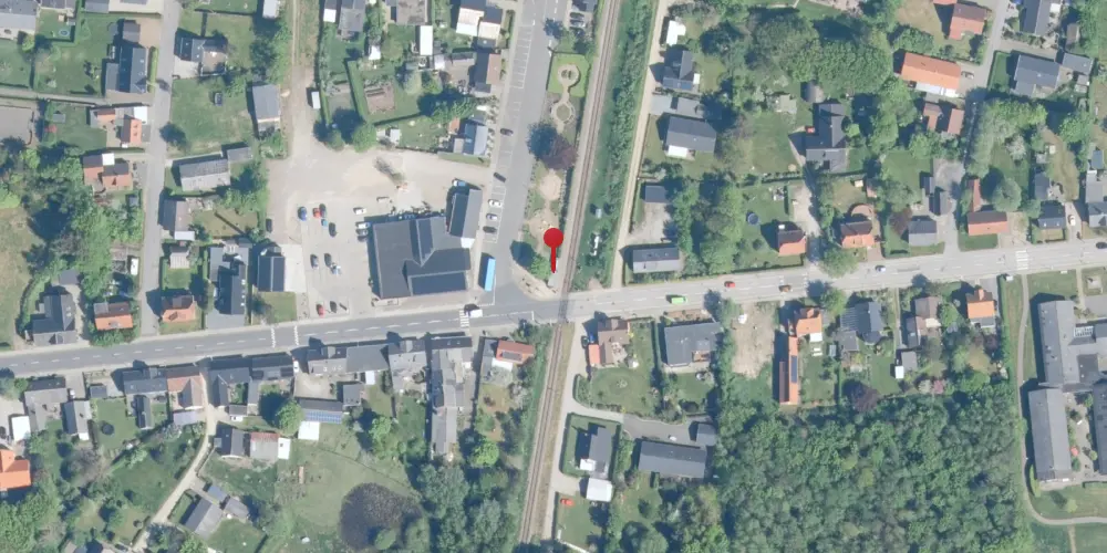 Historisk kort over Humlum Trinbræt