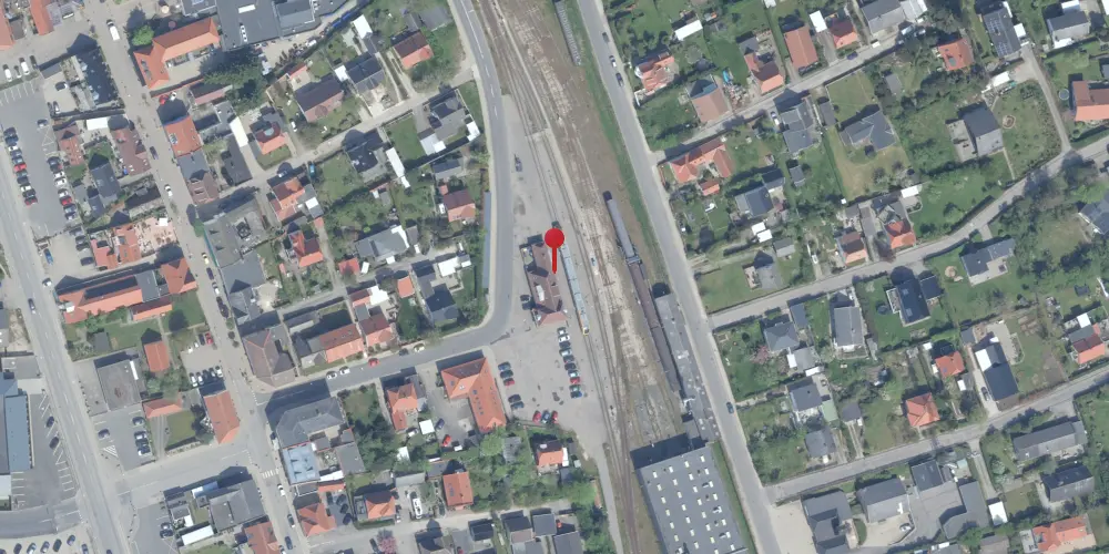 Historisk kort over Hundested Station