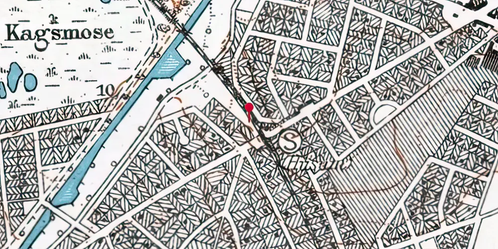 Historisk kort over Husum S-togstrinbræt