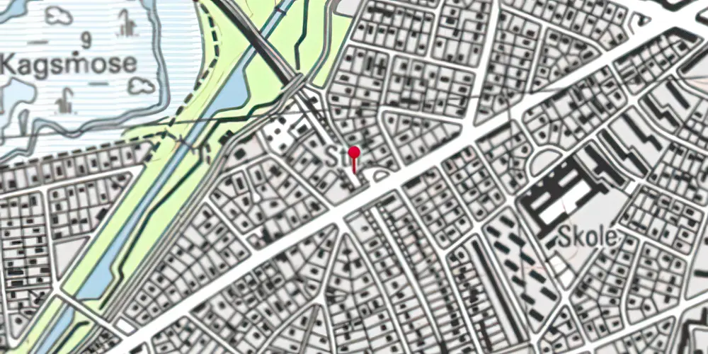 Historisk kort over Husum S-togstrinbræt