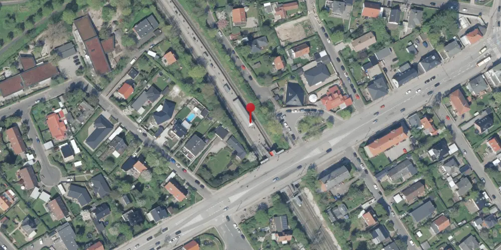 Historisk kort over Husum S-togstrinbræt